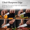 XINZUO 7PCS Kitchen Knife Set Forged German 1.4116 Stainless Steel Sharp Chef Santoku Paring Cleaver Kitchen Scissors Tool Set - Image 5