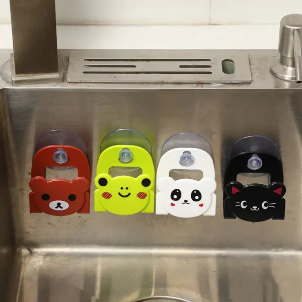Organizer Tools Kitchen Accessories Cartoon Sponge Rag Storage Rack Home Decoration for Kitchen Supplies Kitchen Gadgets 1pcs - Image 3