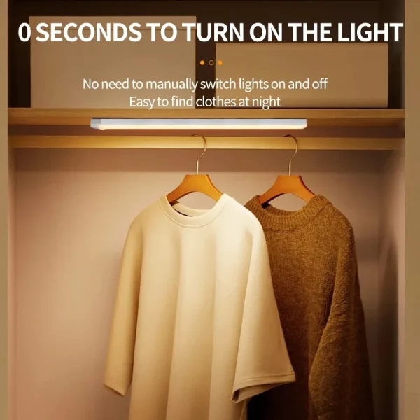 USB Rechargeable Motion Sensor LED Cabinet Light For Home Corridor Stairs Wardrobe Kitchen Bedroom Induction Wireless Night Lamp - Image 4