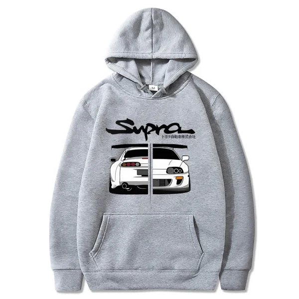 2023 Initial D Supra Hoodies Men's and Women's JDM Manga Print Loose Casual Long Sleeve Japanese Casual Sporty Sweatshirt - Image 3