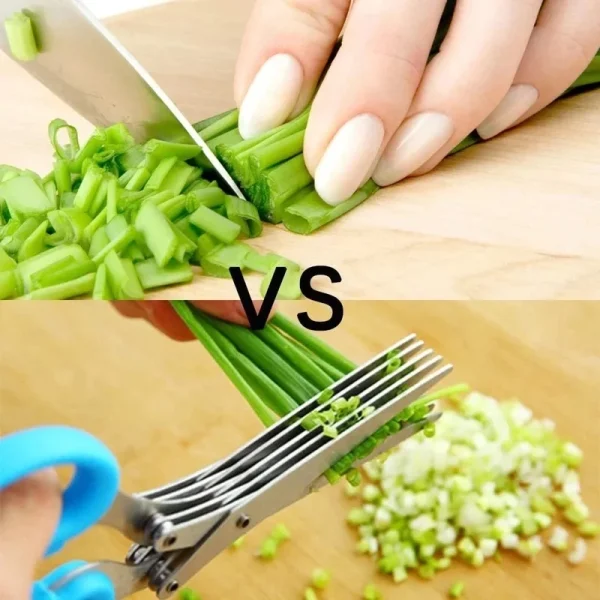 Muti-Layers Kitchen Scissors Stainless Steel Vegetable Cutter Scallion Herb Laver Spices cooking Tool Cut Kitchen Accessories - Image 4