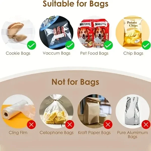 Mini Heat Bag Sealing Machine Package Sealer Bags Thermal Plastic Food Bag Closure Portable Sealer Packing Kitchen Accessories - Image 5