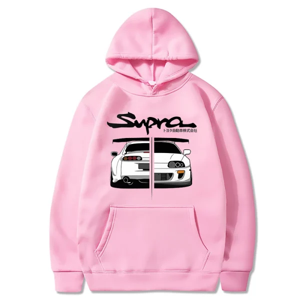2023 Initial D Supra Hoodies Men's and Women's JDM Manga Print Loose Casual Long Sleeve Japanese Casual Sporty Sweatshirt - Image 5