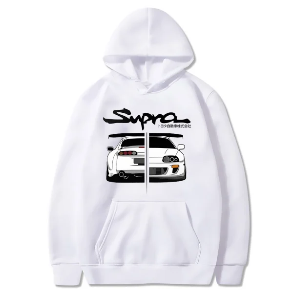2023 Initial D Supra Hoodies Men's and Women's JDM Manga Print Loose Casual Long Sleeve Japanese Casual Sporty Sweatshirt - Image 4