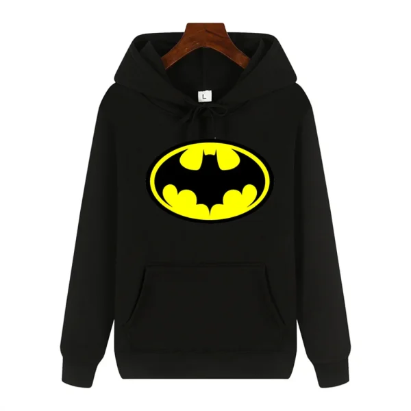 Batman pattern simple print Autumn and winter comfortable soft thickening men's high quality casual fashion warm street hoodie - Image 3