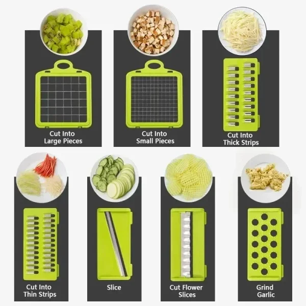 14/16 in 1 Multifunctional Vegetable Chopper Handle Food Grate Food Chopper Vegetable Slicer Dicer Cut Kitchen Items cocina - Image 5