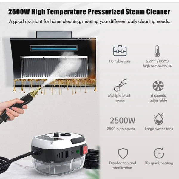 Steam Cleaner High Temperature Sterilization Car Steaming Cleaner Air Conditioning Kitchen Hood Home 110V US Plug /220V EU Plug - Image 5