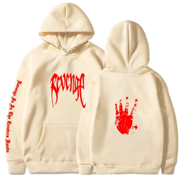 Revenge hoodies Men Fashion Printed Long Sleeve Sweatshirts Women Casual Harajuku Hip Hop Streetwear Hooded Pullovers Sudaderas - Image 2