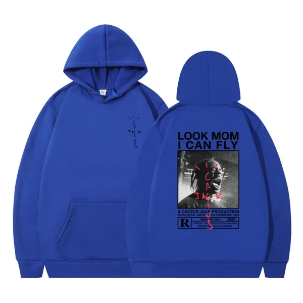 New Sale Men's Hoodie Cactus Jack Hoodies Hipster Men Women LOOK MOM I CAN FLY Travis Scott Sweatshirt y2k Clothes Fleece Hoodie - Image 6