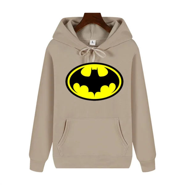 Batman pattern simple print Autumn and winter comfortable soft thickening men's high quality casual fashion warm street hoodie - Image 2