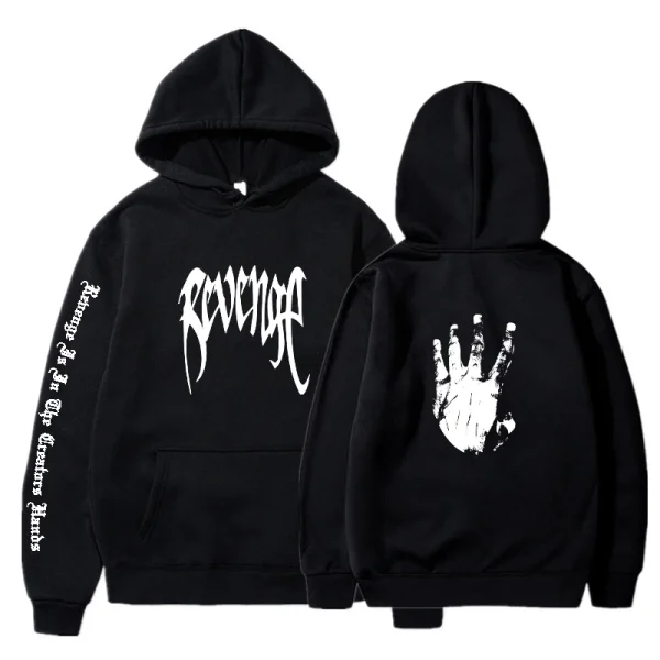 Revenge hoodies Men Fashion Printed Long Sleeve Sweatshirts Women Casual Harajuku Hip Hop Streetwear Hooded Pullovers Sudaderas - Image 3