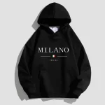 Men's and women's cotton hooded sweatshirts Casual sweaters with lettered hooded sweatshirts street fashion 2024